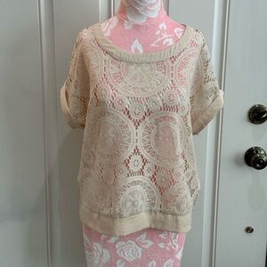 Jolt Vintage Women’s Beige Knit Blouse - L